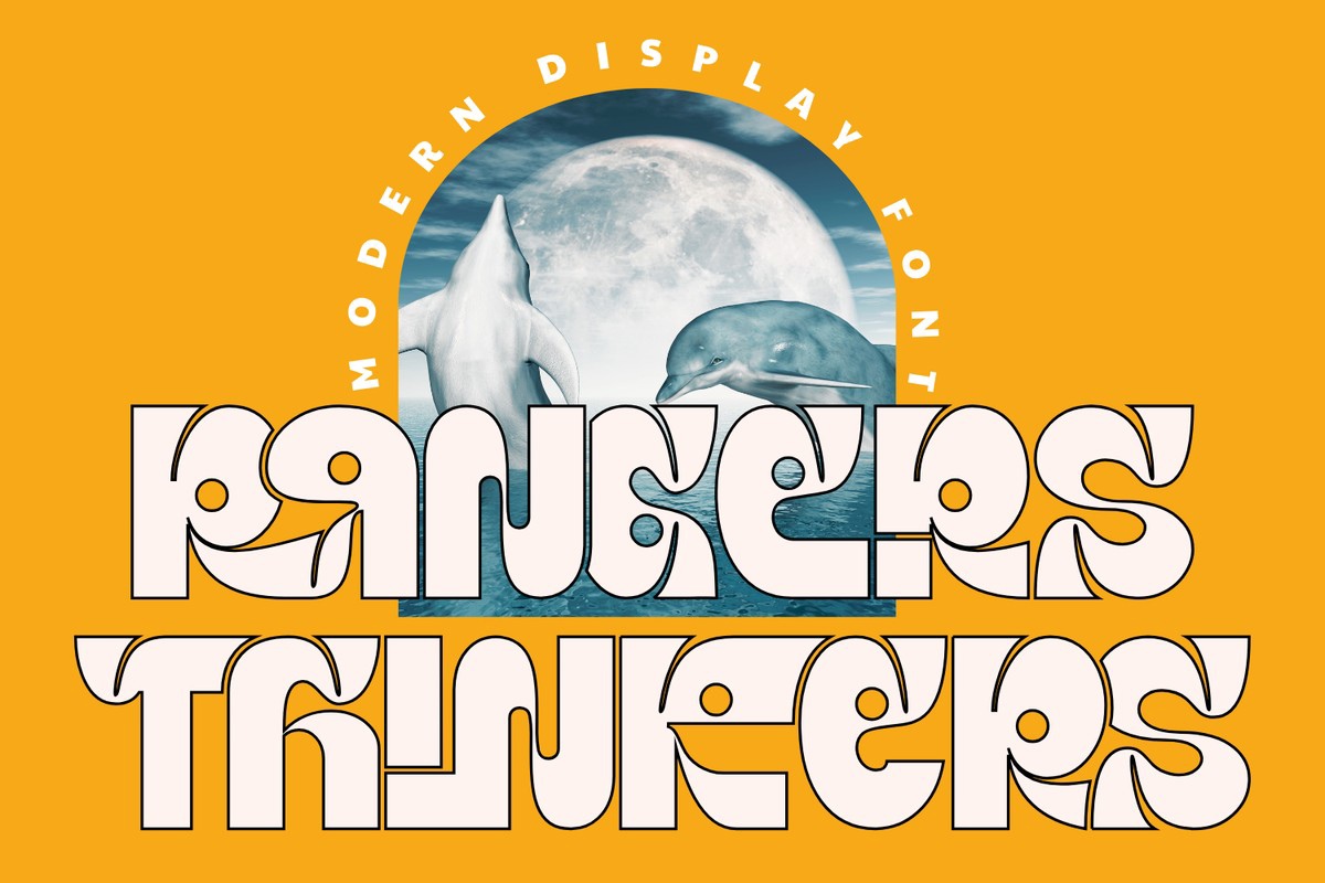 Пример шрифта Rangers Thinkers Bold Italic