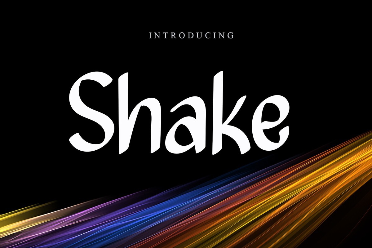 Пример шрифта Shake Regular