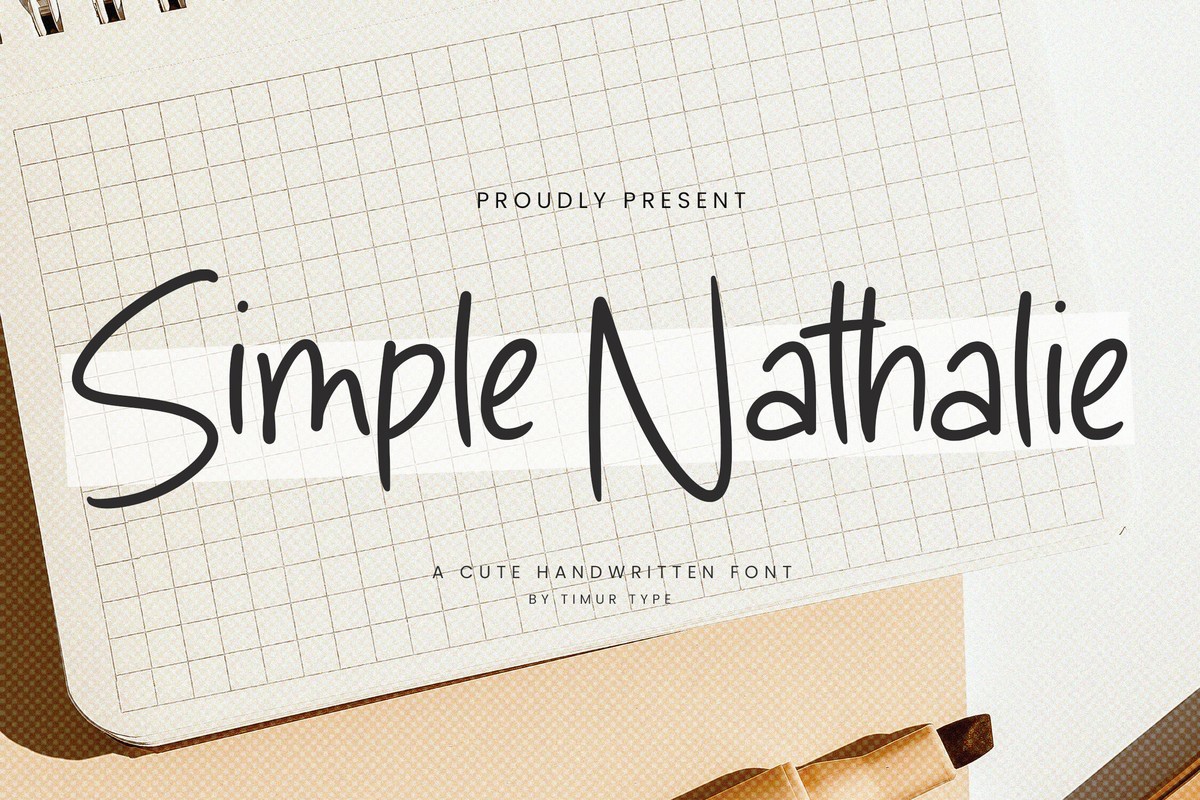 Пример шрифта Simple Nathalie