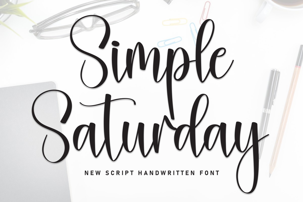 Пример шрифта Simple Saturday