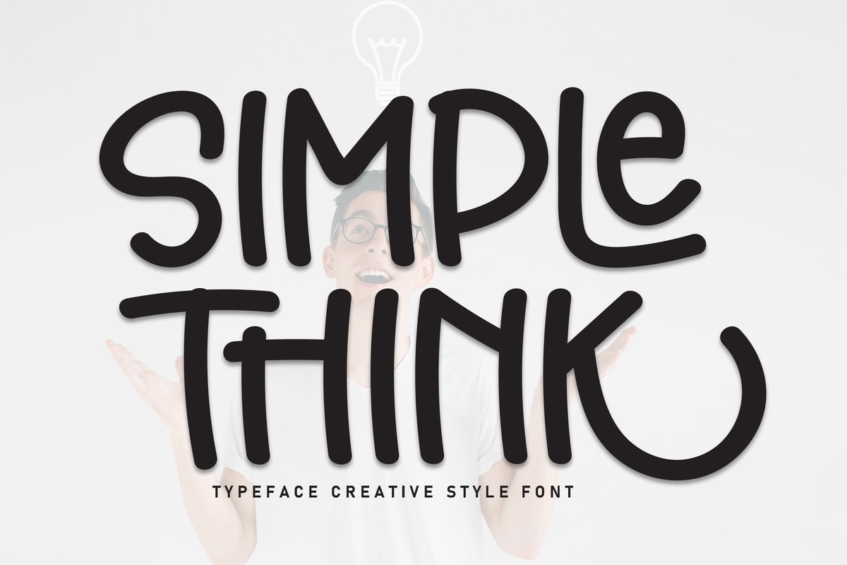 Пример шрифта Simple Think Regular