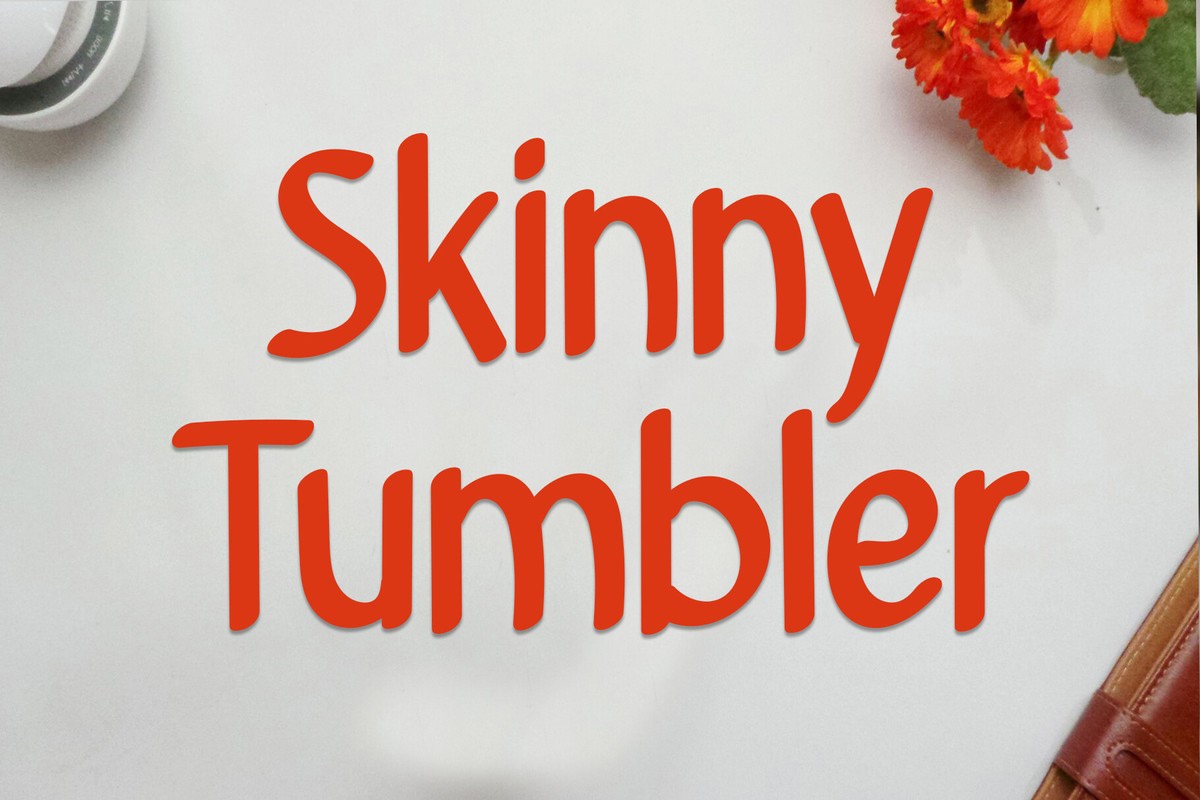 Пример шрифта Skinny Tumbler