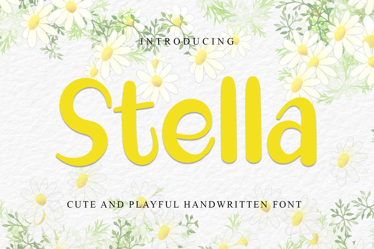 Пример шрифта Stella