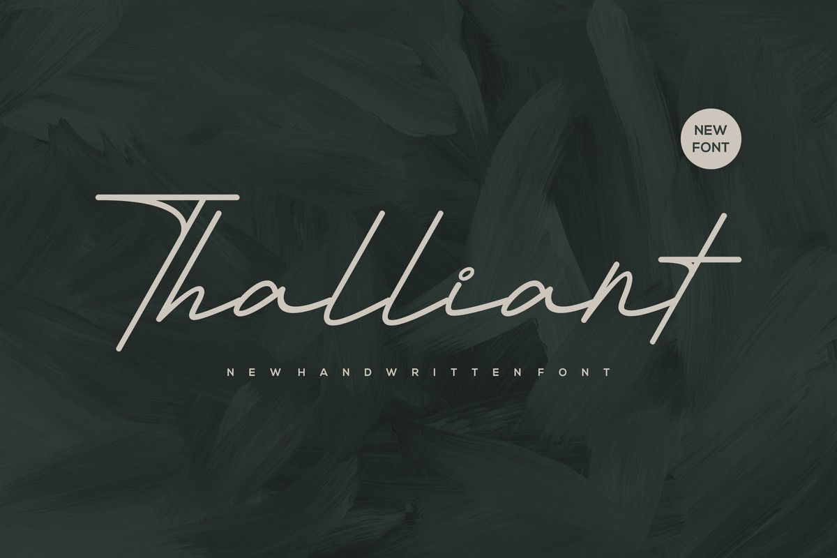 Пример шрифта Thalliant