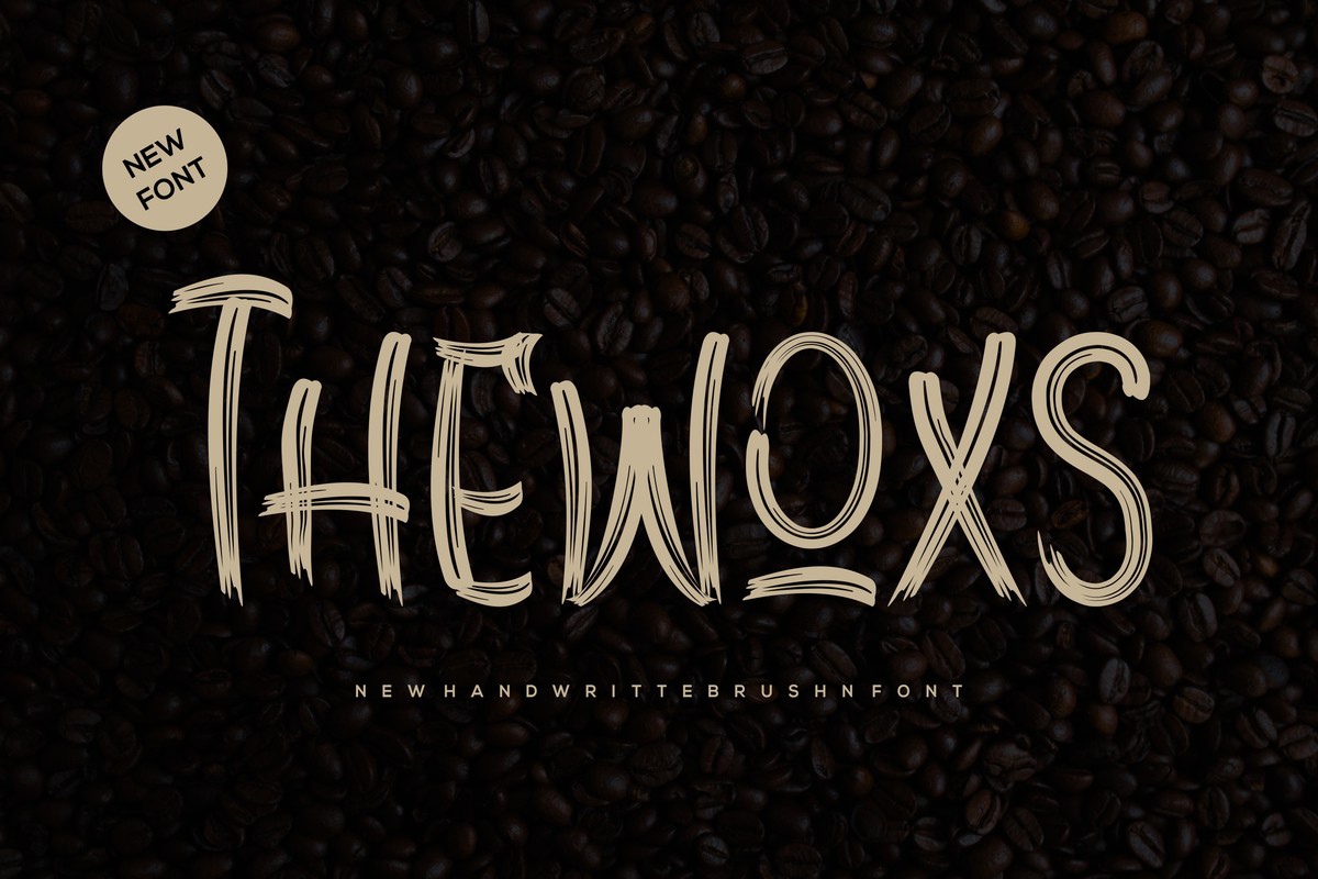 Пример шрифта Thewoxs