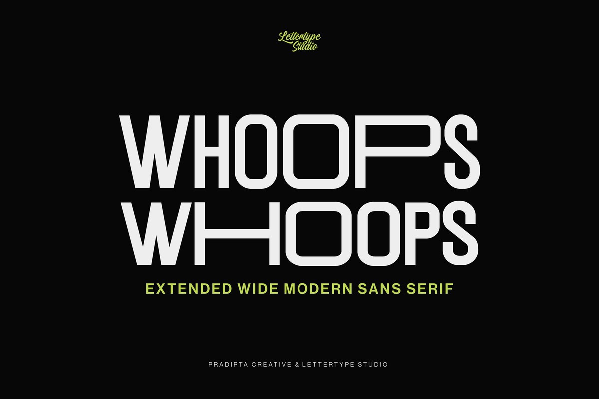 Пример шрифта Whoops Semi Bold