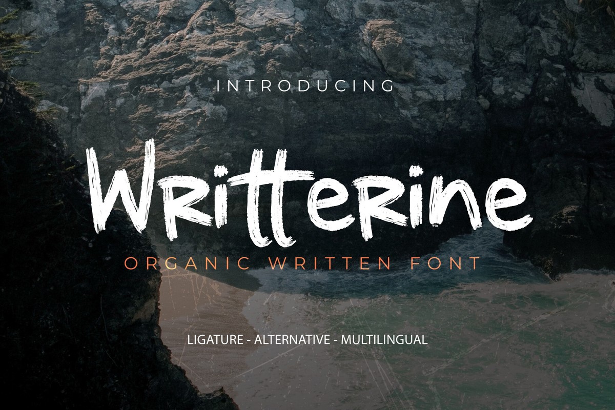 Пример шрифта Writterine Regular