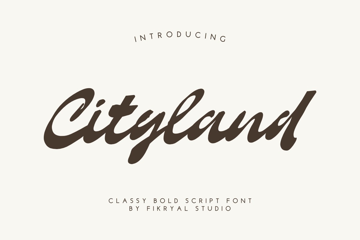 Пример шрифта Cityland
