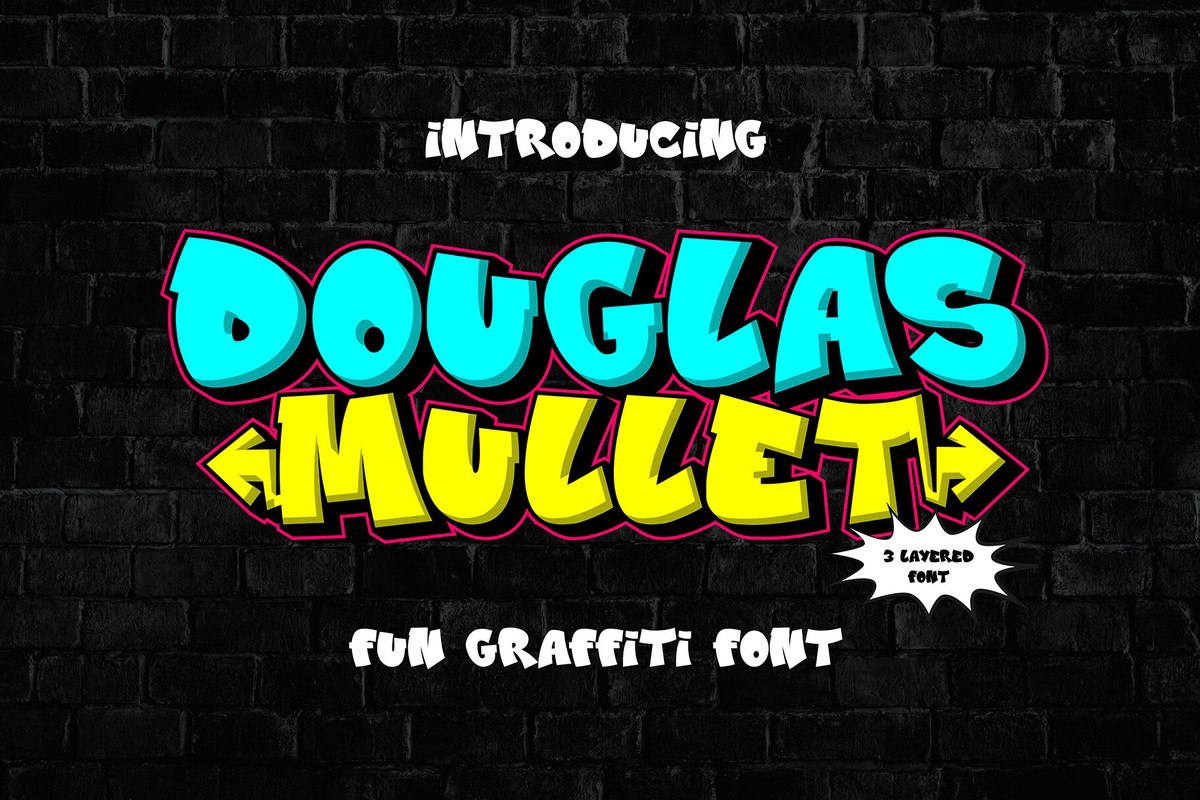 Пример шрифта Douglas Mullet MulletInner