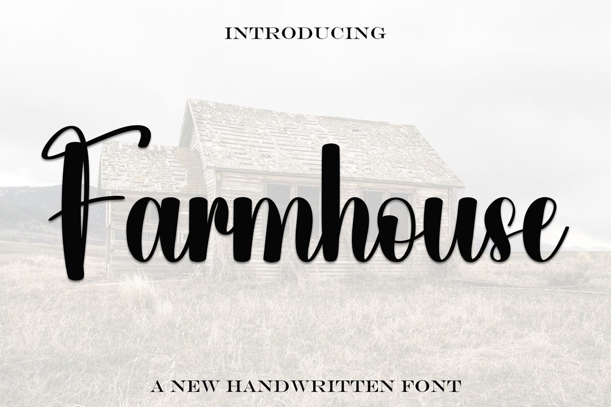 Пример шрифта Farmhousе
