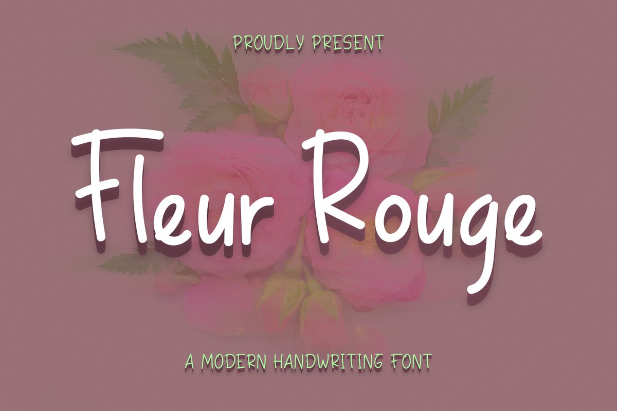 Пример шрифта Fleur Rouge Regular