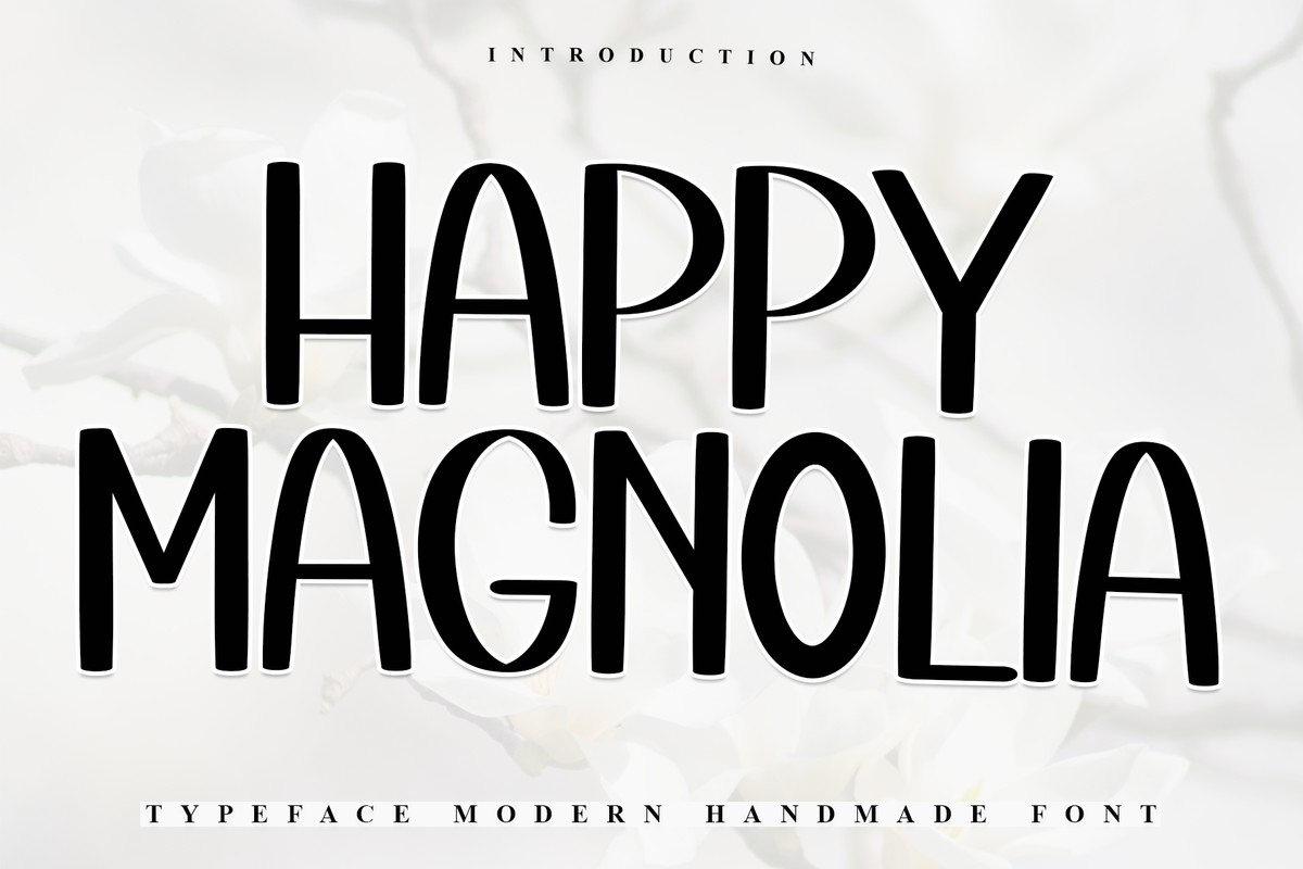 Пример шрифта Happy Magnolia