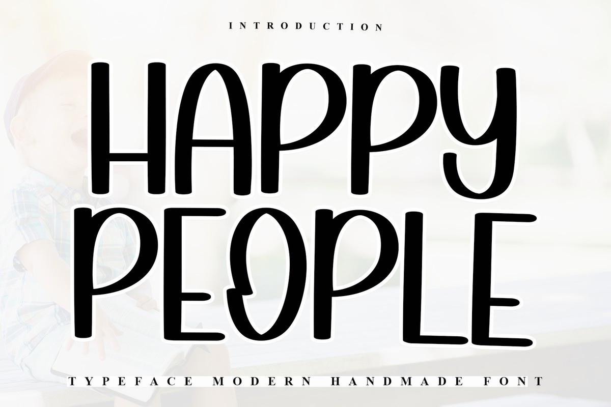 Пример шрифта Happy People Regular