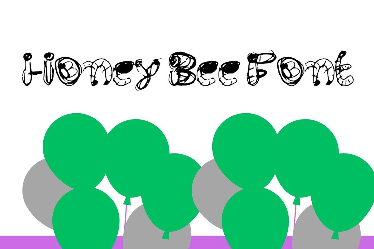 Пример шрифта Honey Bee
