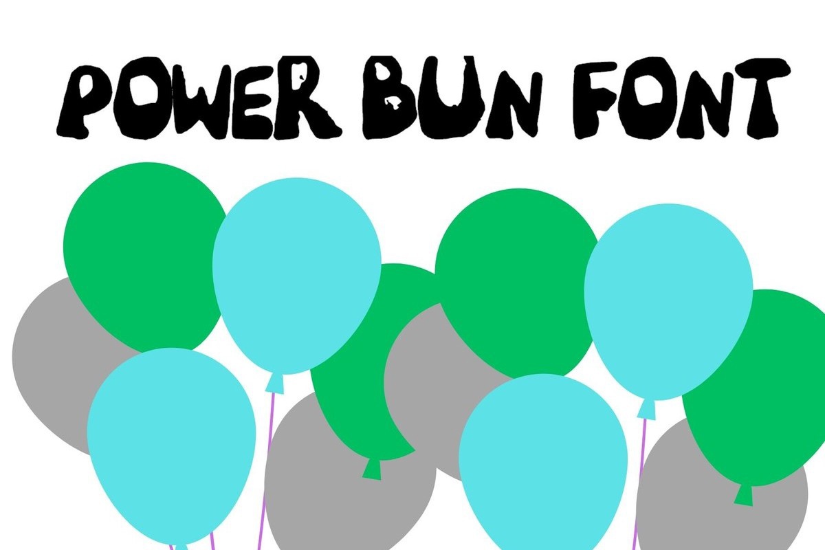 Пример шрифта Power Bun