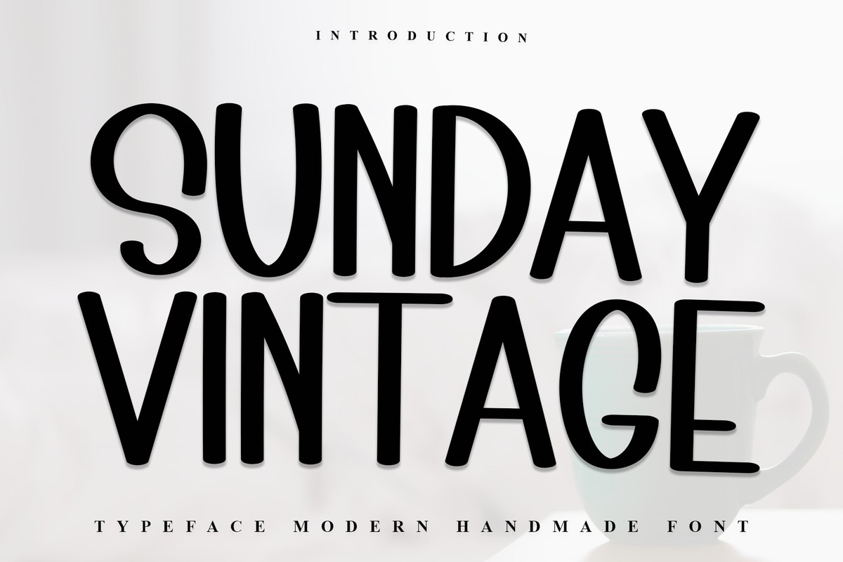 Пример шрифта Sunday Vintage Regular