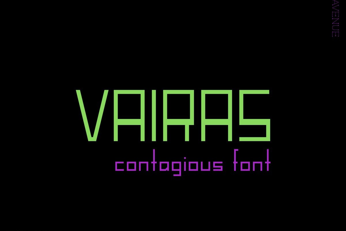 Пример шрифта Vairas