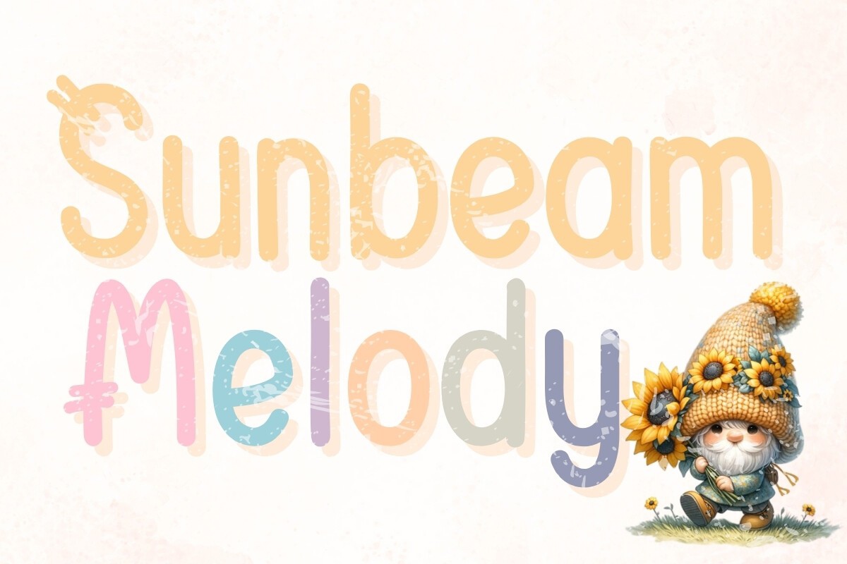 Пример шрифта Sunbeam Melody