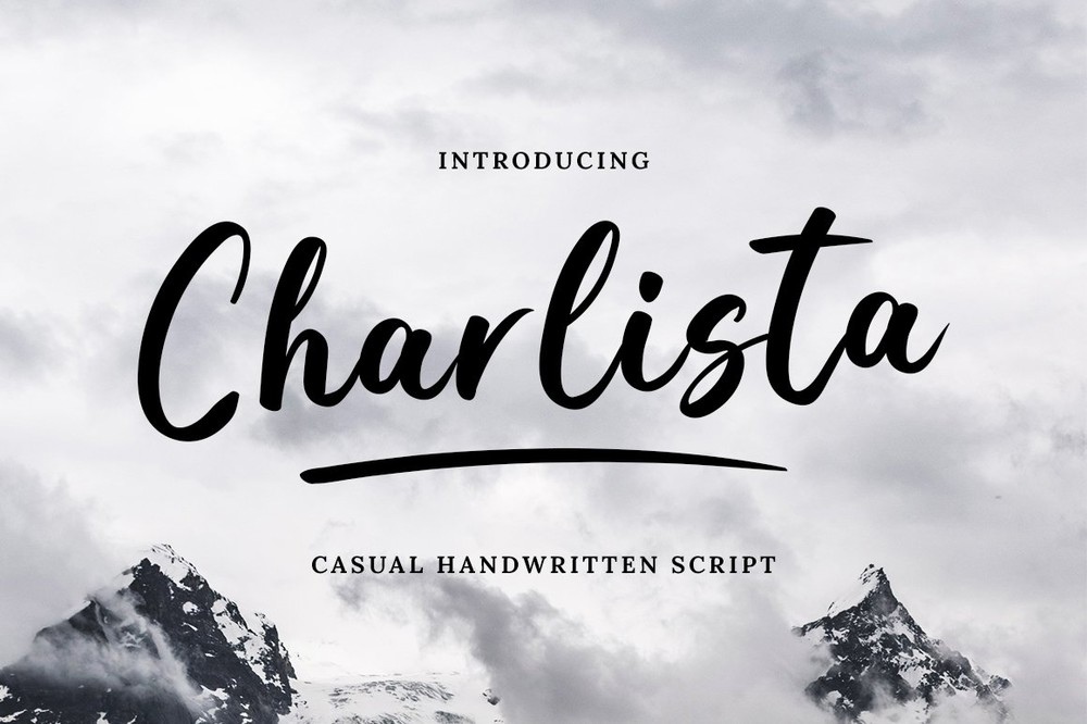 Пример шрифта Charlista Regular