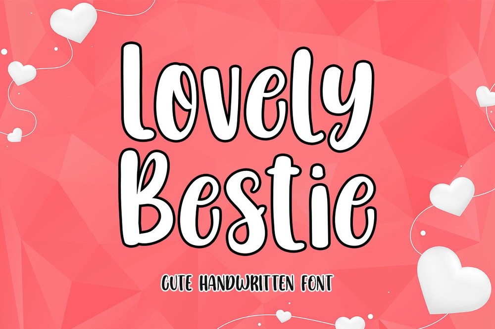 Пример шрифта Lovely Bestie Regular