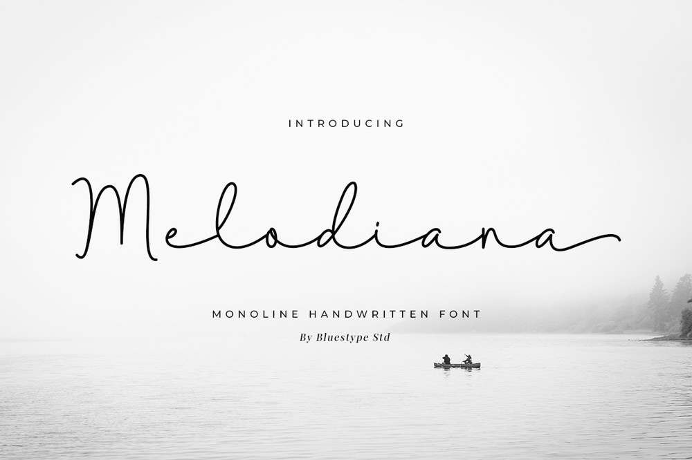 Пример шрифта Melodiana Regular