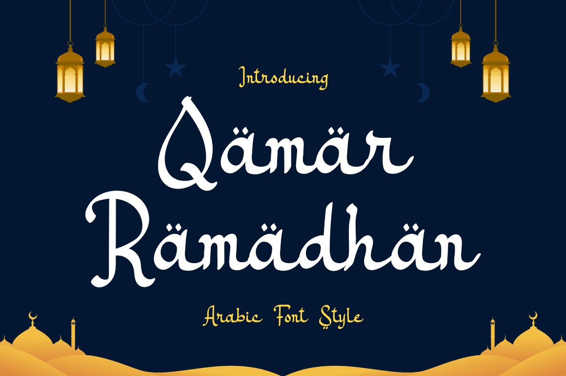 Пример шрифта Qamar Ramadhan