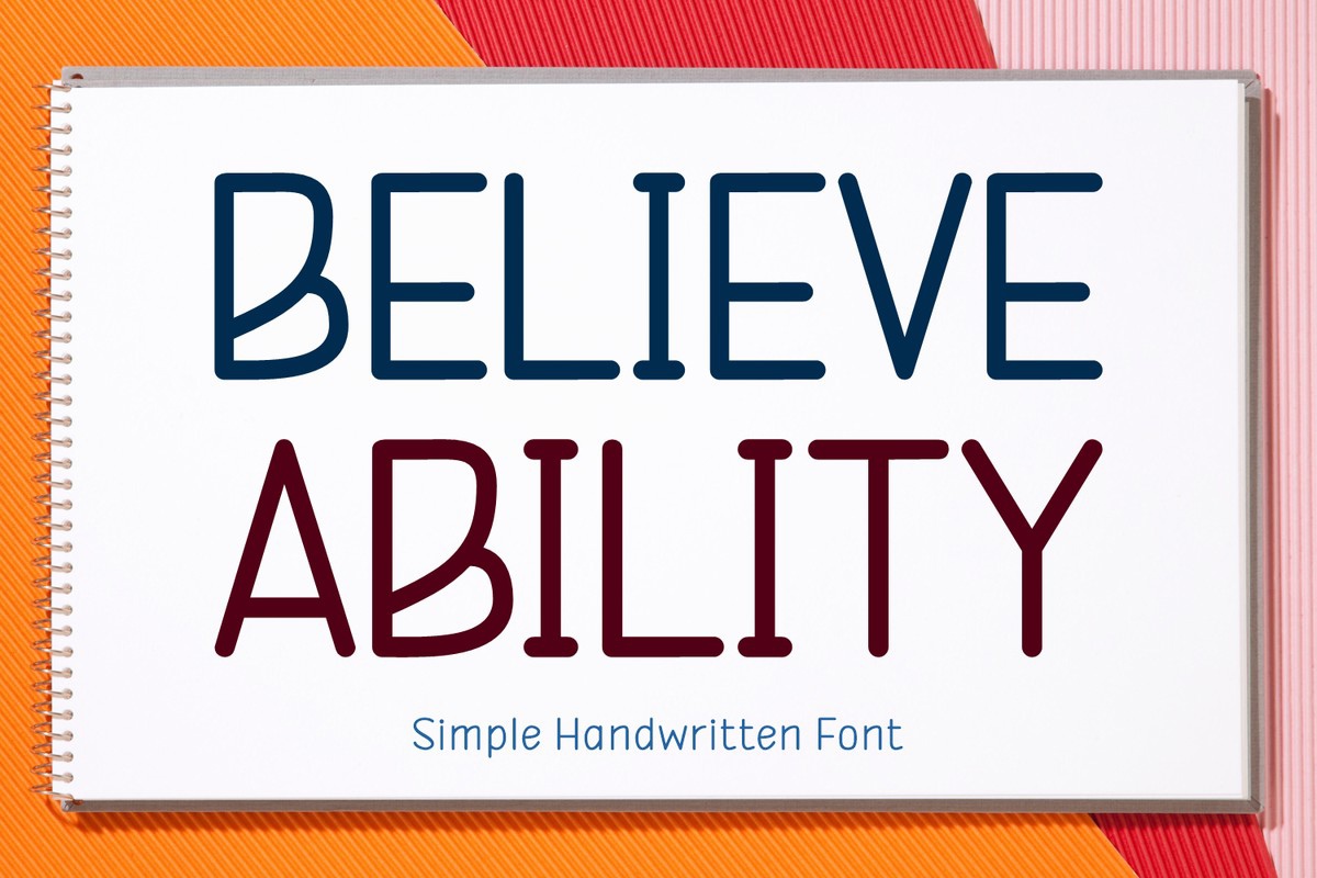 Пример шрифта Believe Ability