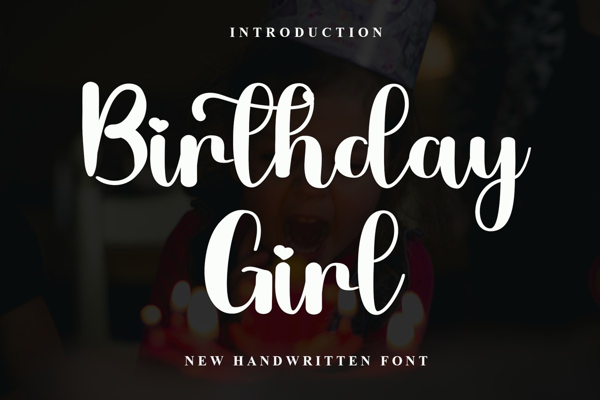 Пример шрифта Birthday Girl