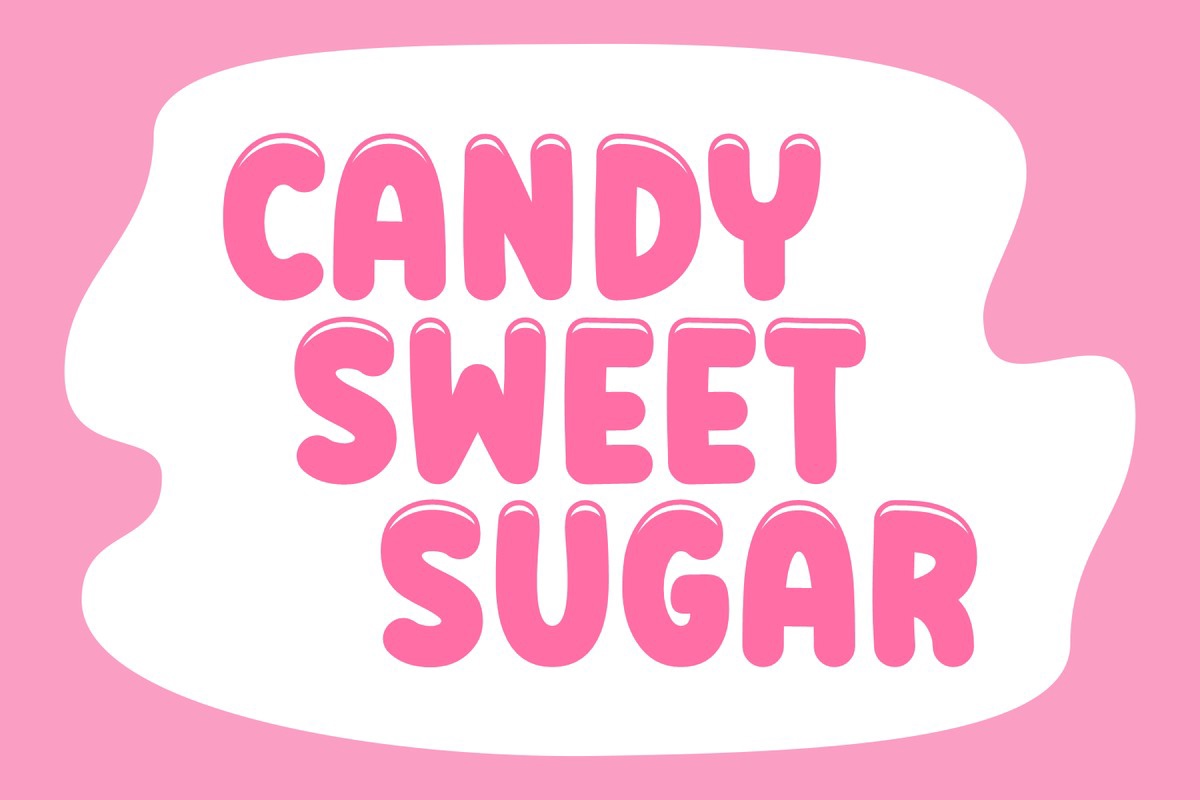 Пример шрифта Candy Sweet Sugar