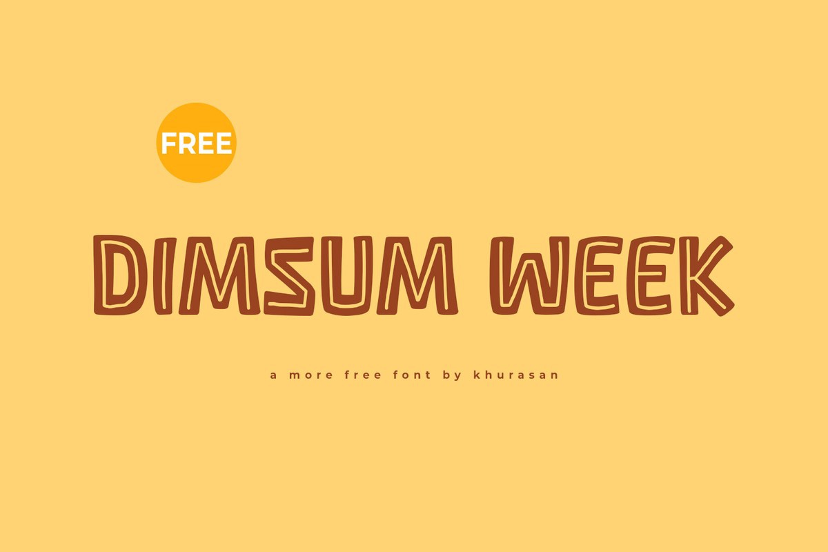 Пример шрифта Dimsum Week