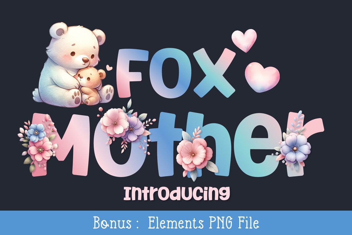 Пример шрифта Fox Mother