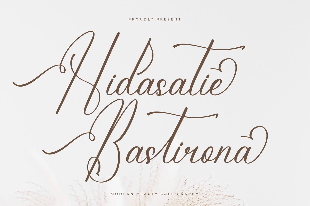 Пример шрифта Hidasatie Bastirona