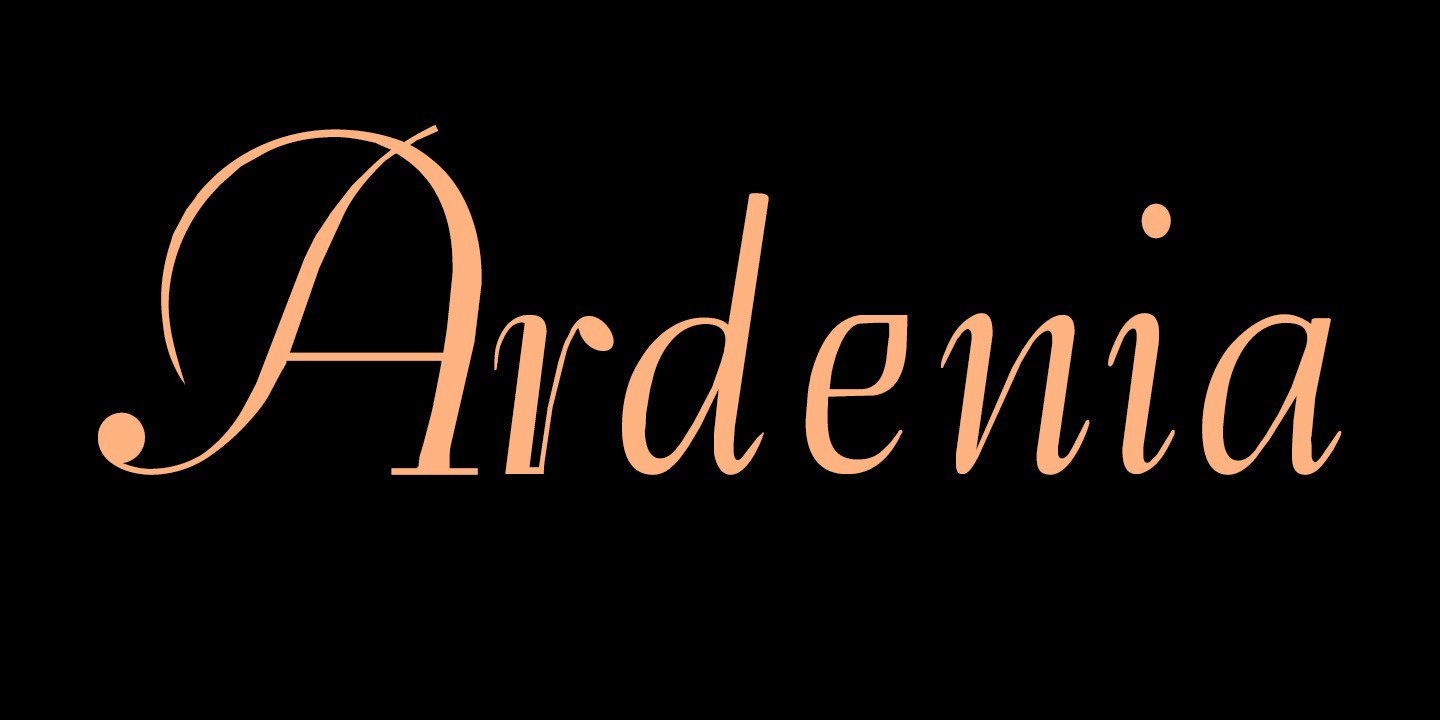 Пример шрифта Ardenia