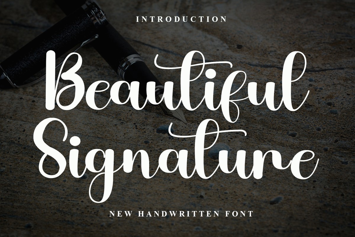 Пример шрифта Beautiful Signature