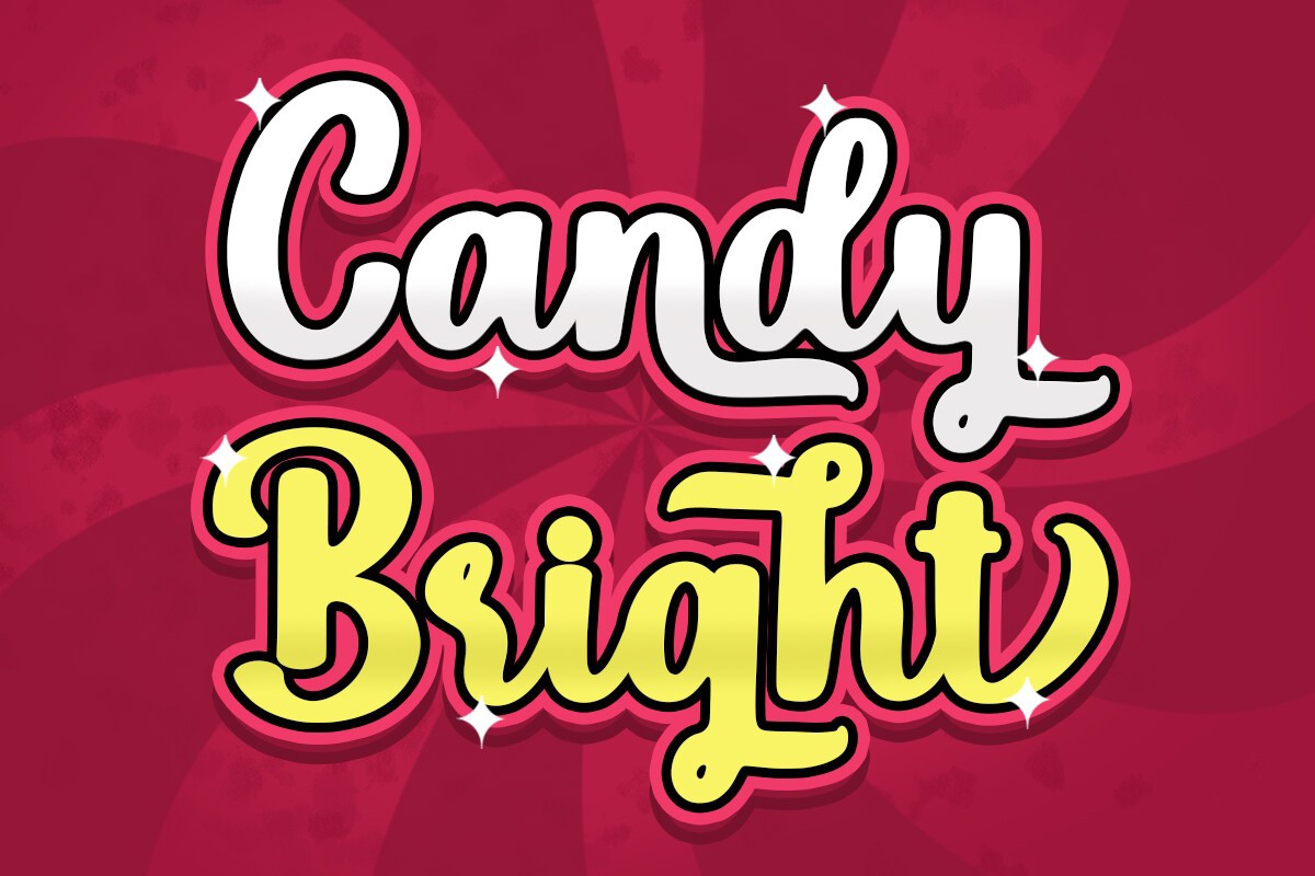 Пример шрифта Candy Bright