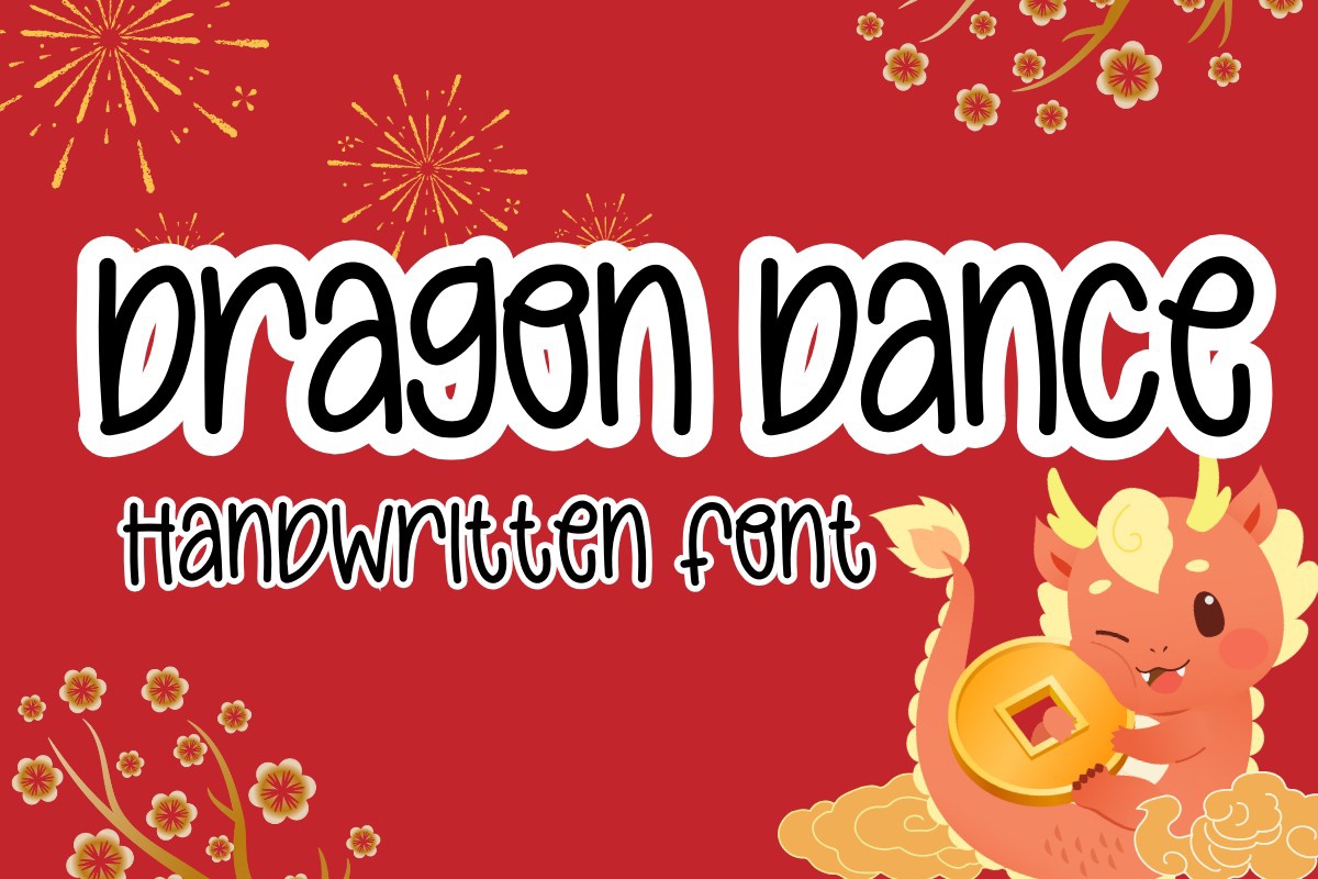 Пример шрифта Dragon Dance