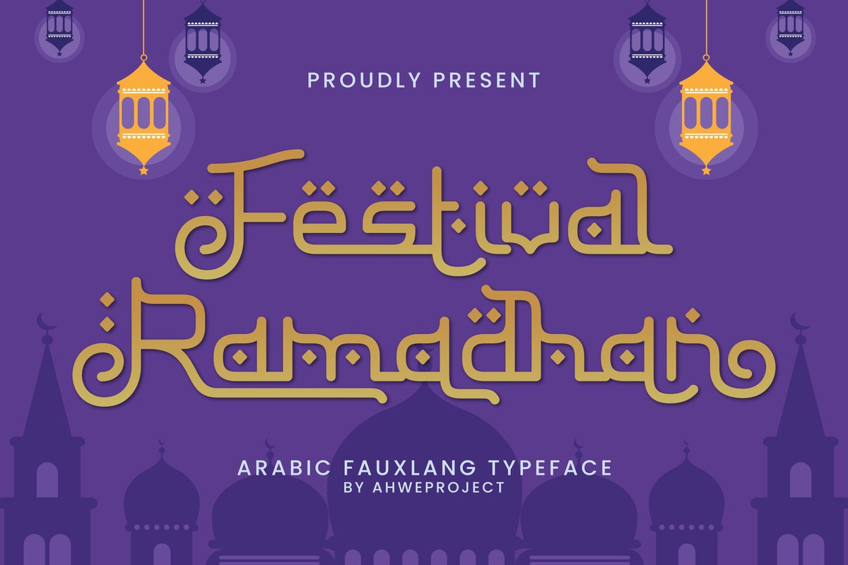 Пример шрифта Festival Ramadhan Regular