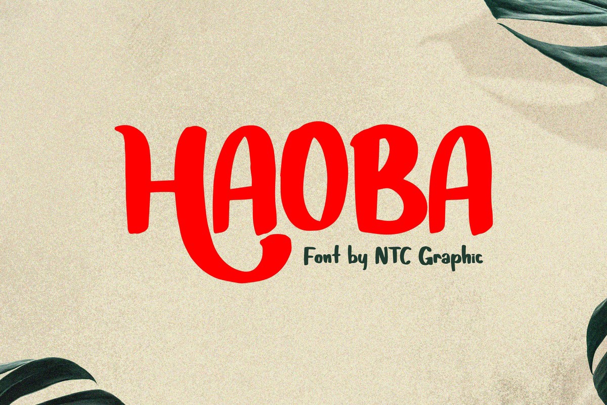 Пример шрифта Haoba