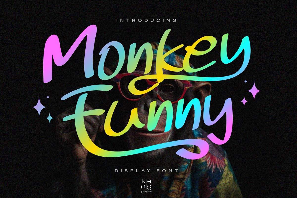 Пример шрифта Monkey Funny