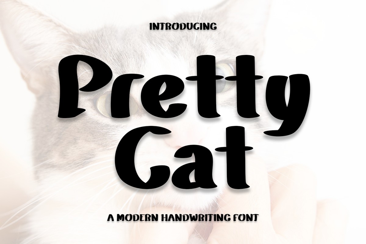 Пример шрифта Pretty Cat Regular