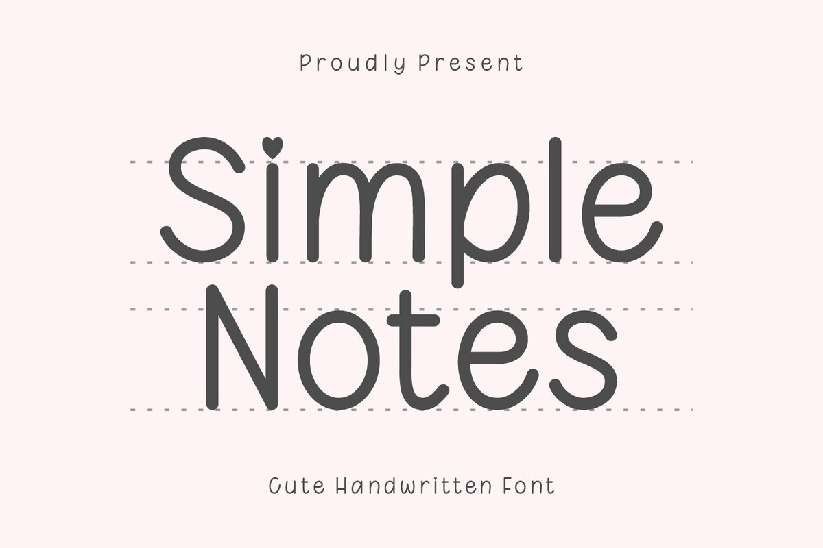 Пример шрифта Simple Notes