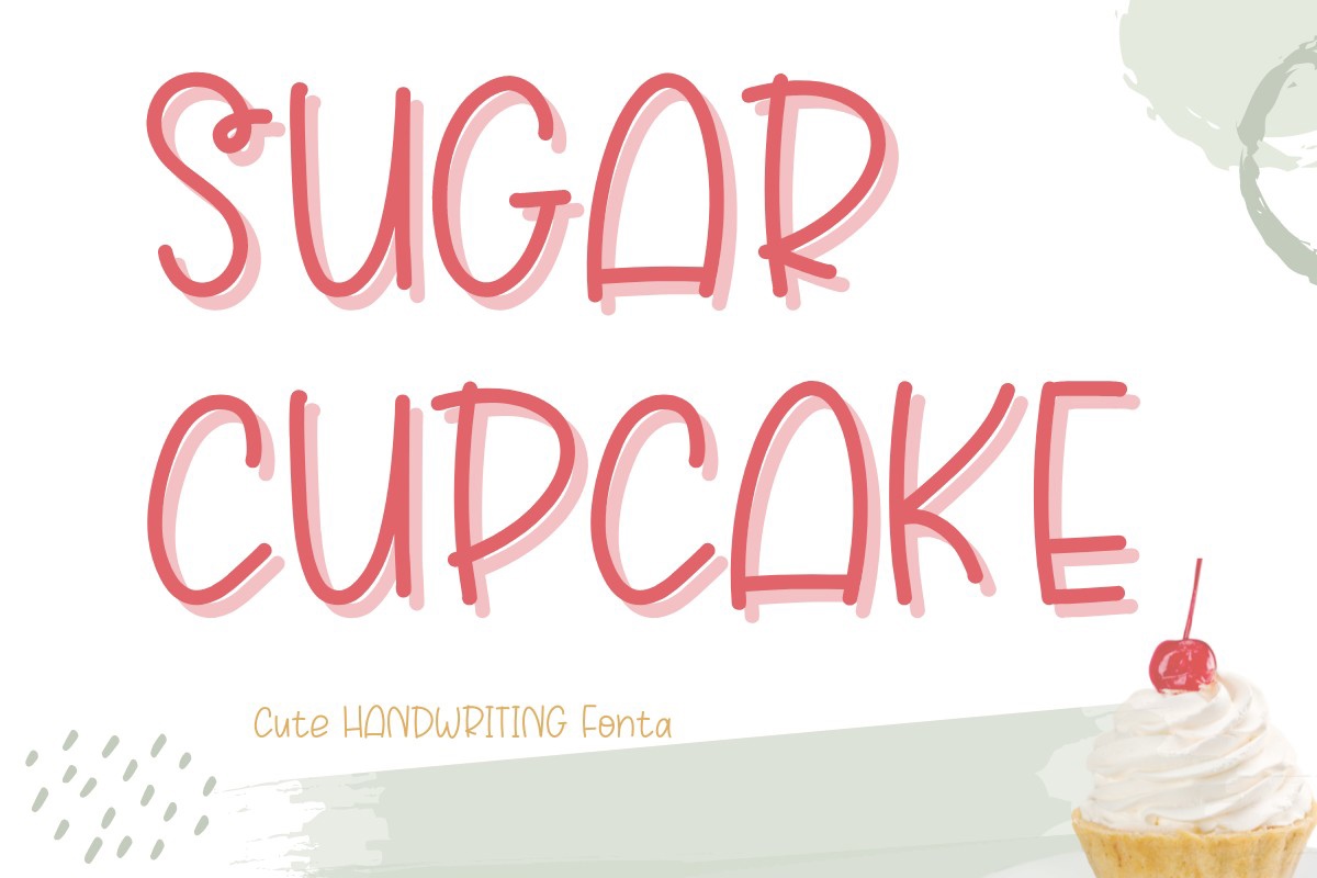Пример шрифта Sugar Cupcake