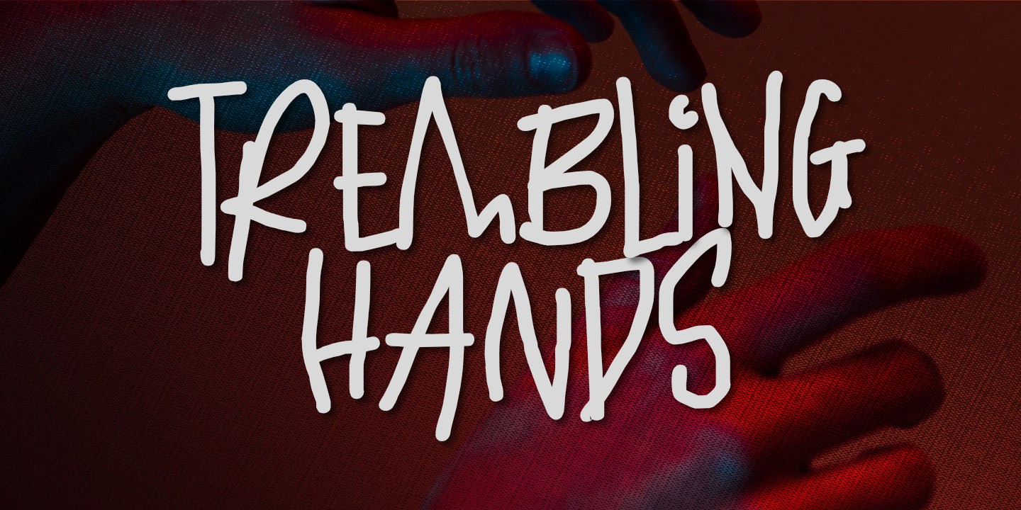 Пример шрифта Trembling Hands Regular