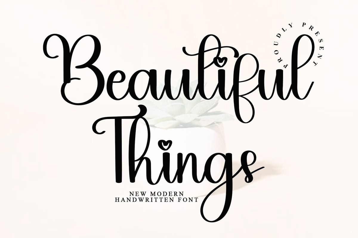 Пример шрифта Beautiful Things Regular