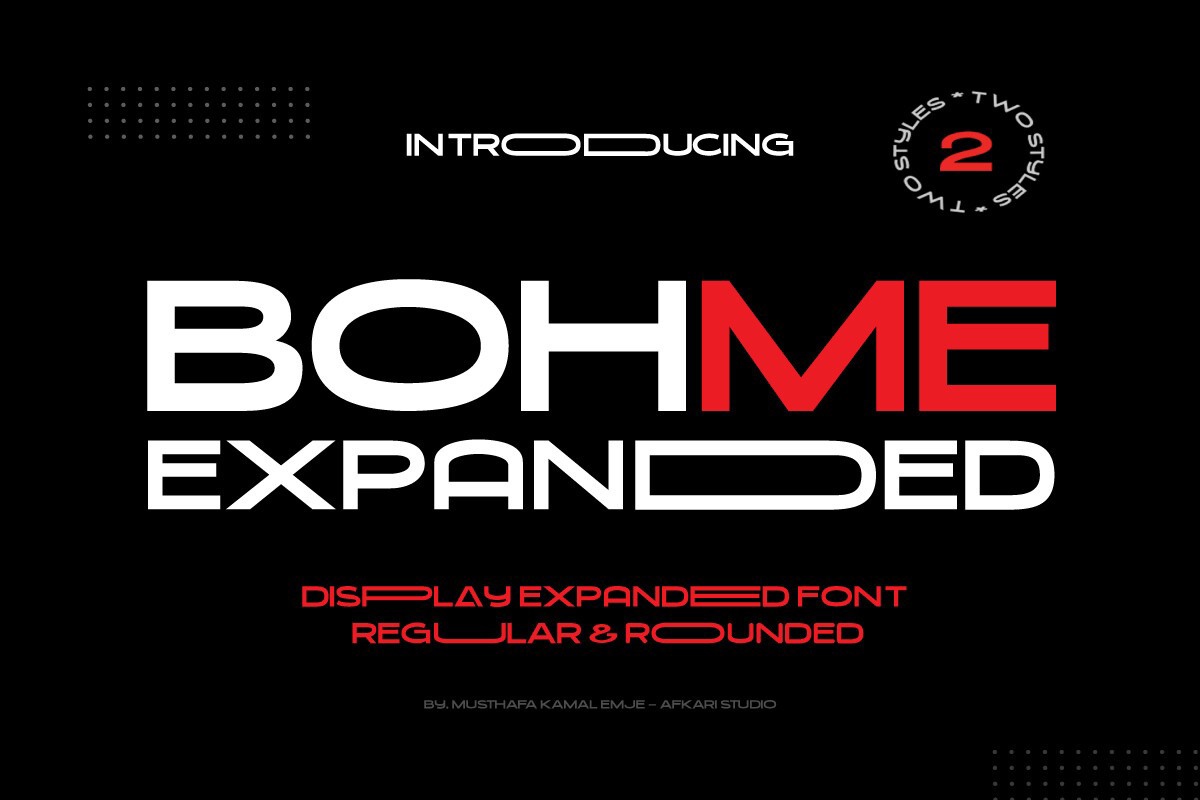 Пример шрифта Bohme Expanded Regular