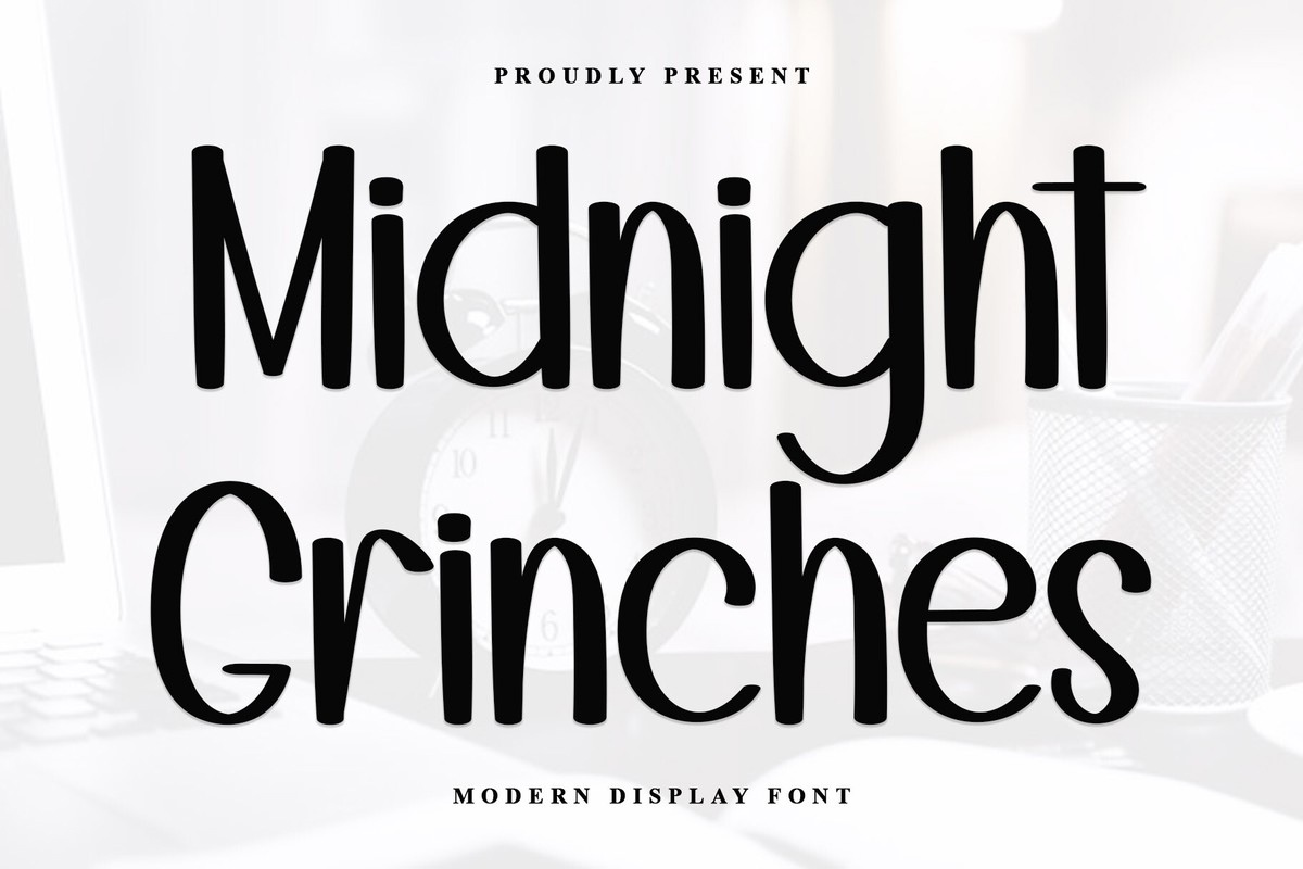 Пример шрифта Midnight Grinches