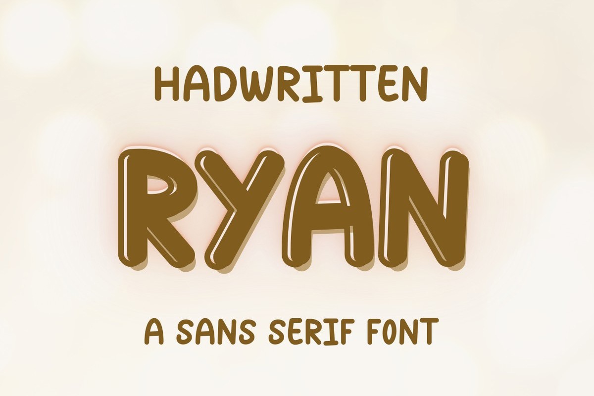 Пример шрифта Ryan