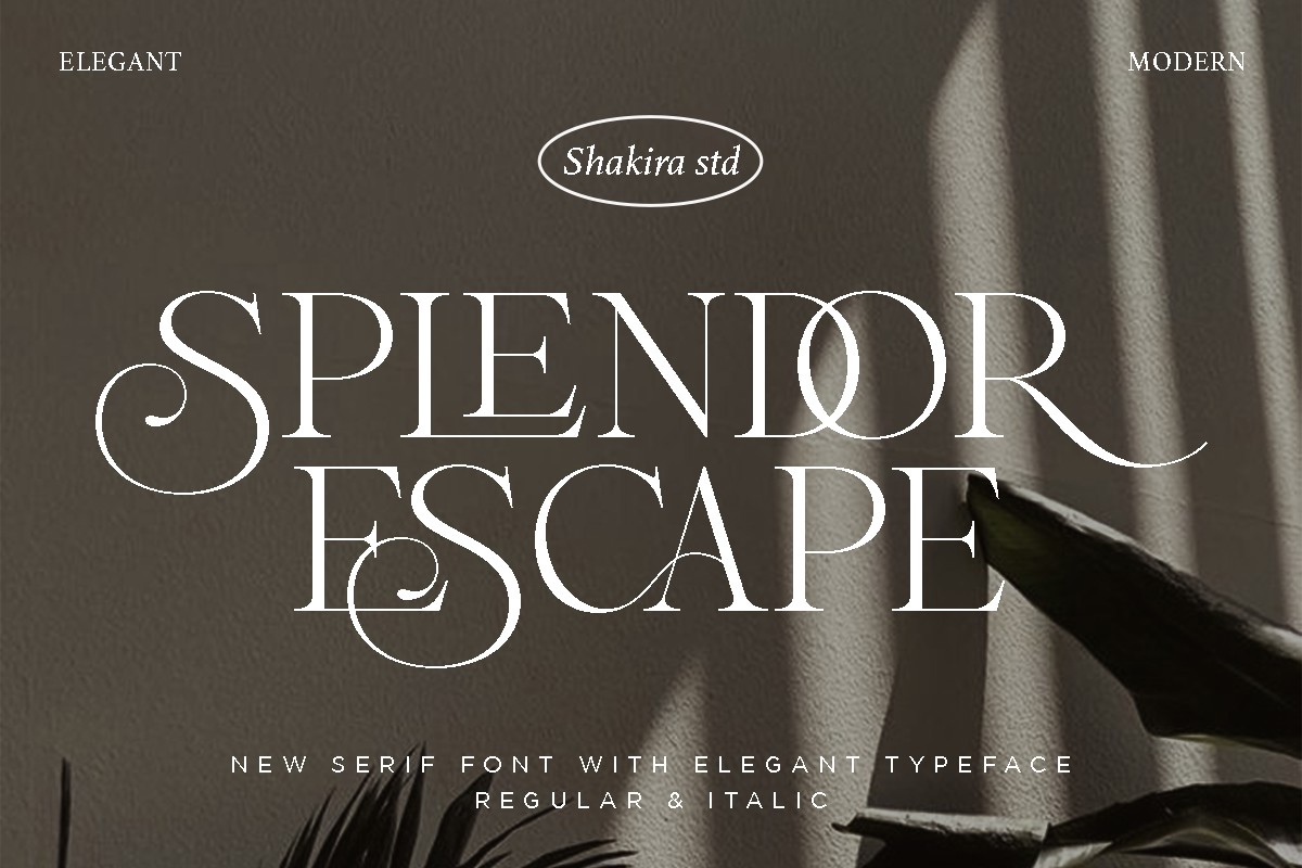 Пример шрифта Splendor Escape
