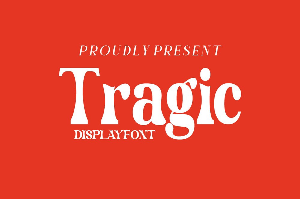 Пример шрифта Tragic