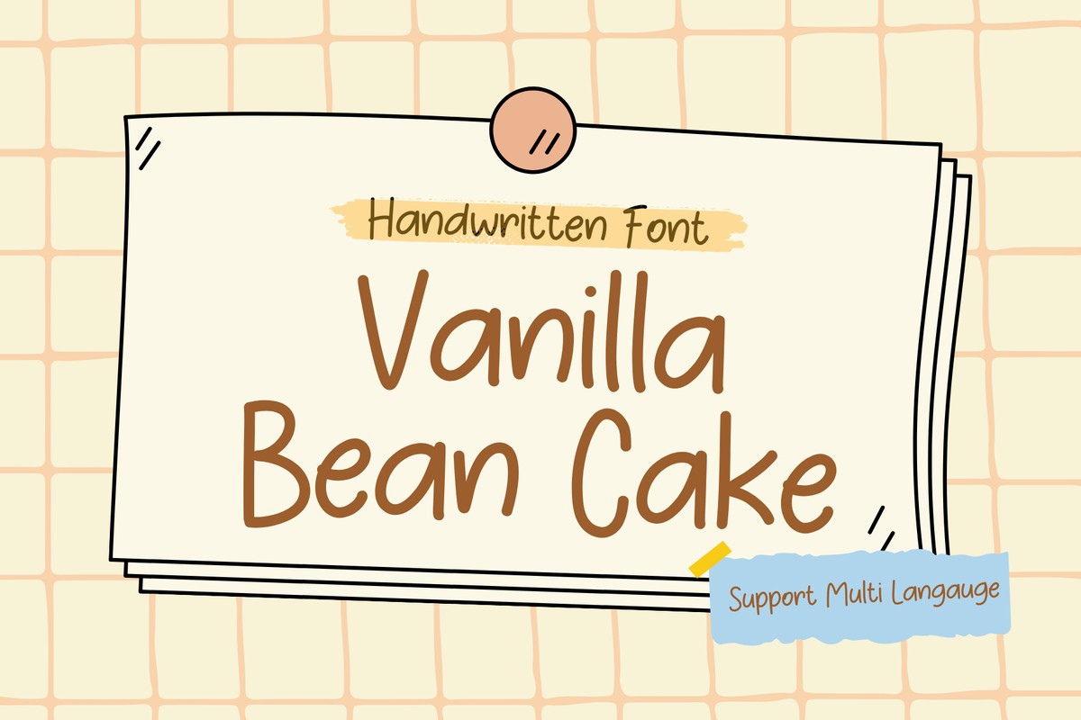 Пример шрифта Vanilla Bean Cake